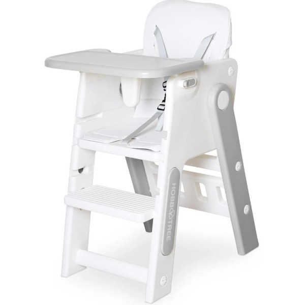Фото - Стільчик для годування класичний Mealux Feedo White/Grey (KD-F033 White/Grey)